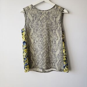 Sportmax top womens‎ size 4 snake print silk short sleeve